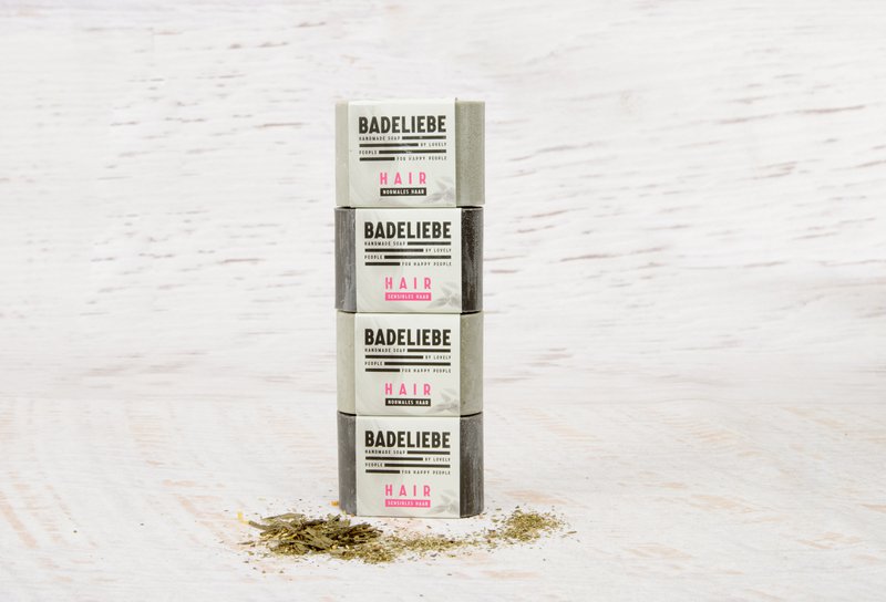 BADELIEBE HAIR - Solid shampoo til følsomt hår med sort ler