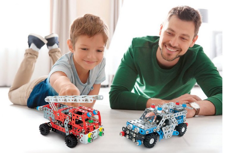 Construction set DIY fire truck metal