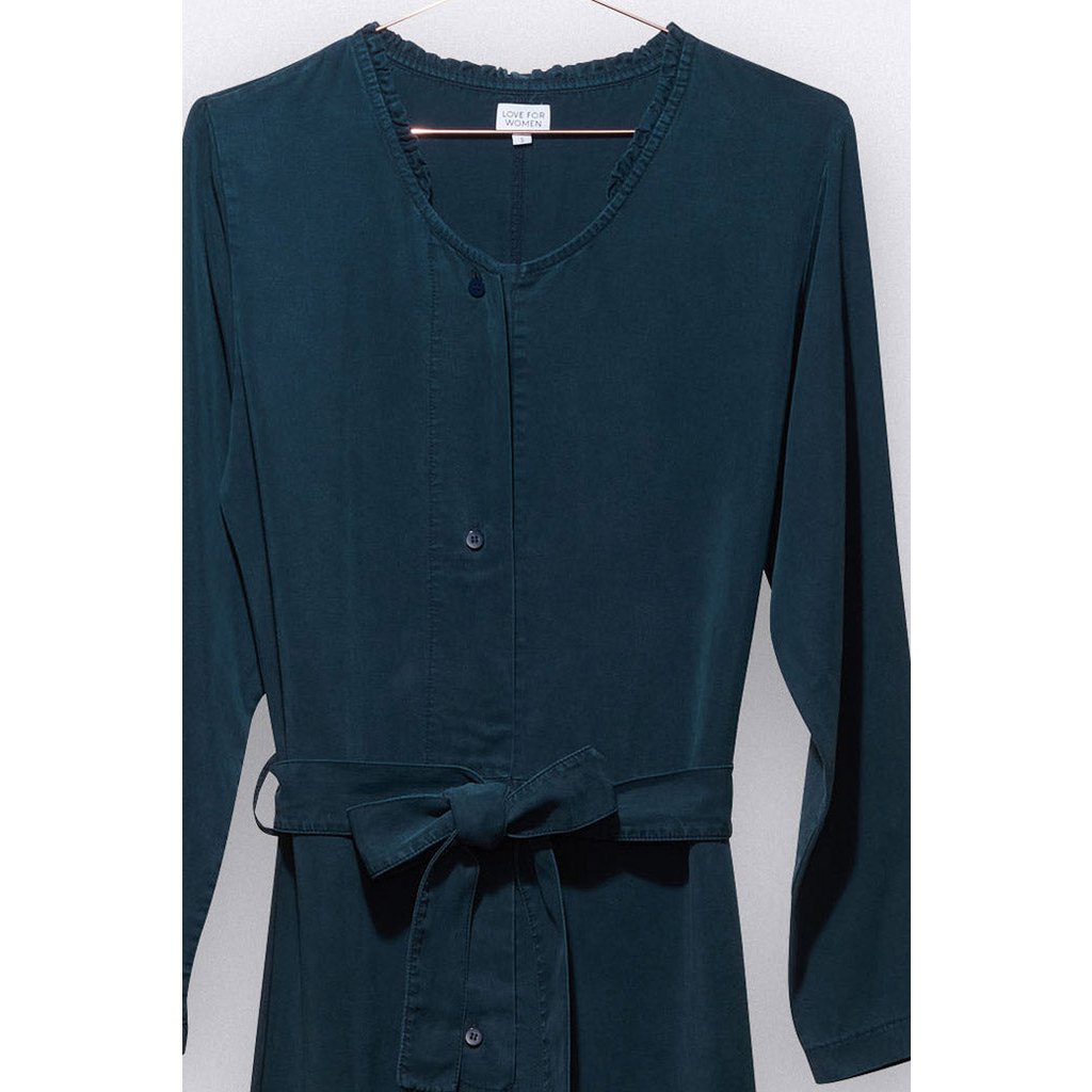 Nette overall in marineblauw Tencel voor dames