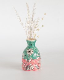 Hand-Painted Ceramic Mini Vases - Set of 3