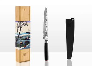 Damascus Serrated Bread Knife - 200 mm blade
