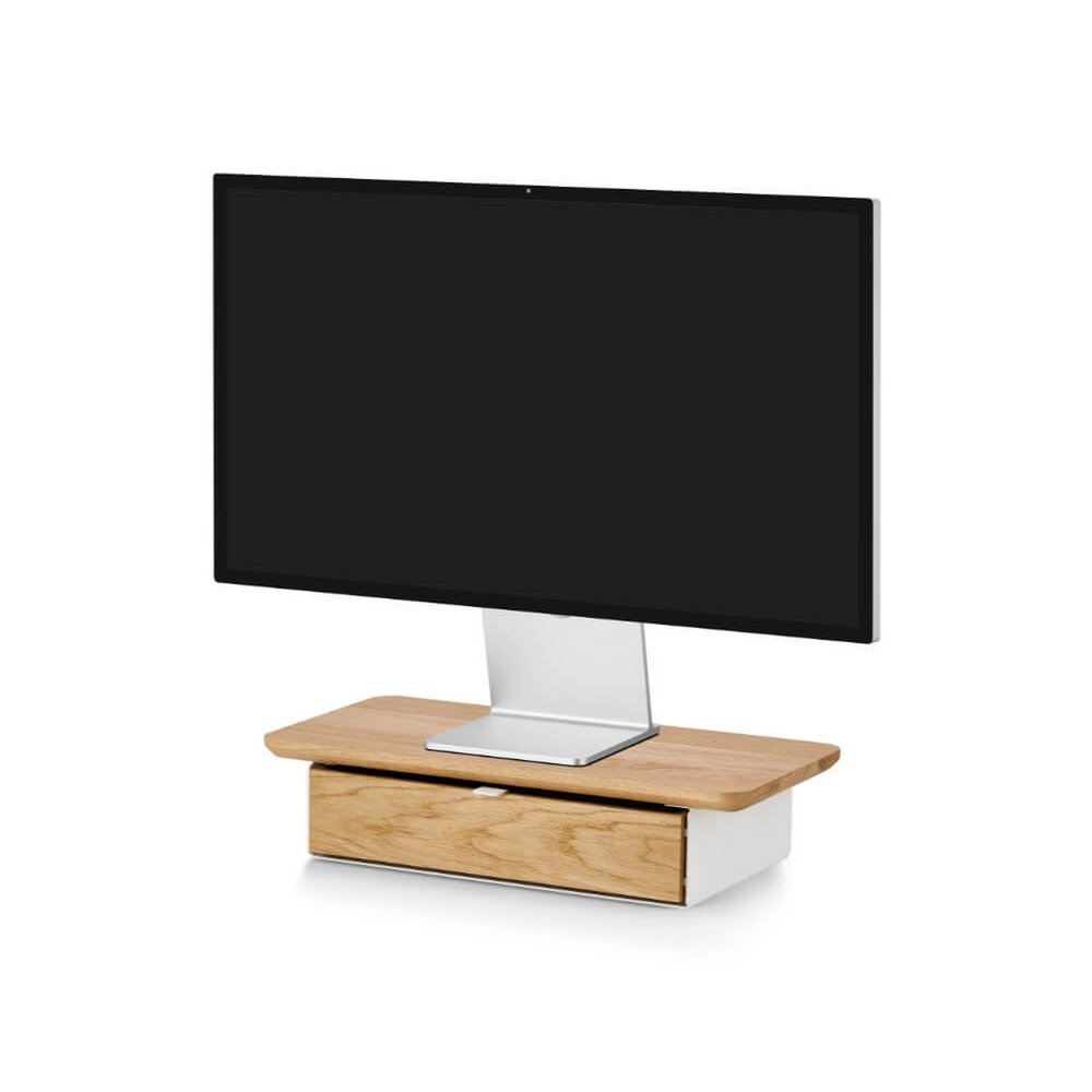Mensola da scrivania Mini - Supporto per monitor con cassetto