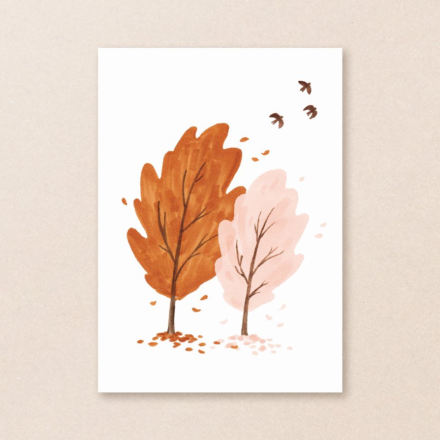 Postkaart | Herfstbomen