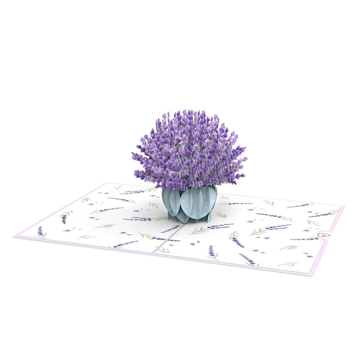 Tarjeta emergente lavanda