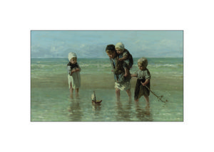 Cadeausticker Oude Meesters - Kinderen der zee (kunst) (50 stuks)