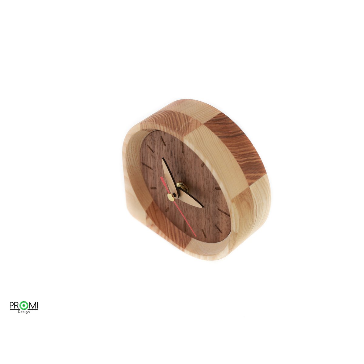 Reloj de madera, reloj de mesa de madera, reloj de escritorio, reloj moderno, reloj de madera, mini reloj