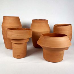 Makua Vase nøgen | Keramik | Plantepotte | Wabi Sabi | Ler | Håndlavet | Hollandsk design