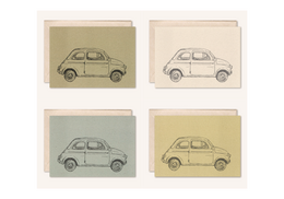 Sustainable card + envelope | Car Fiat 500 | elderflower