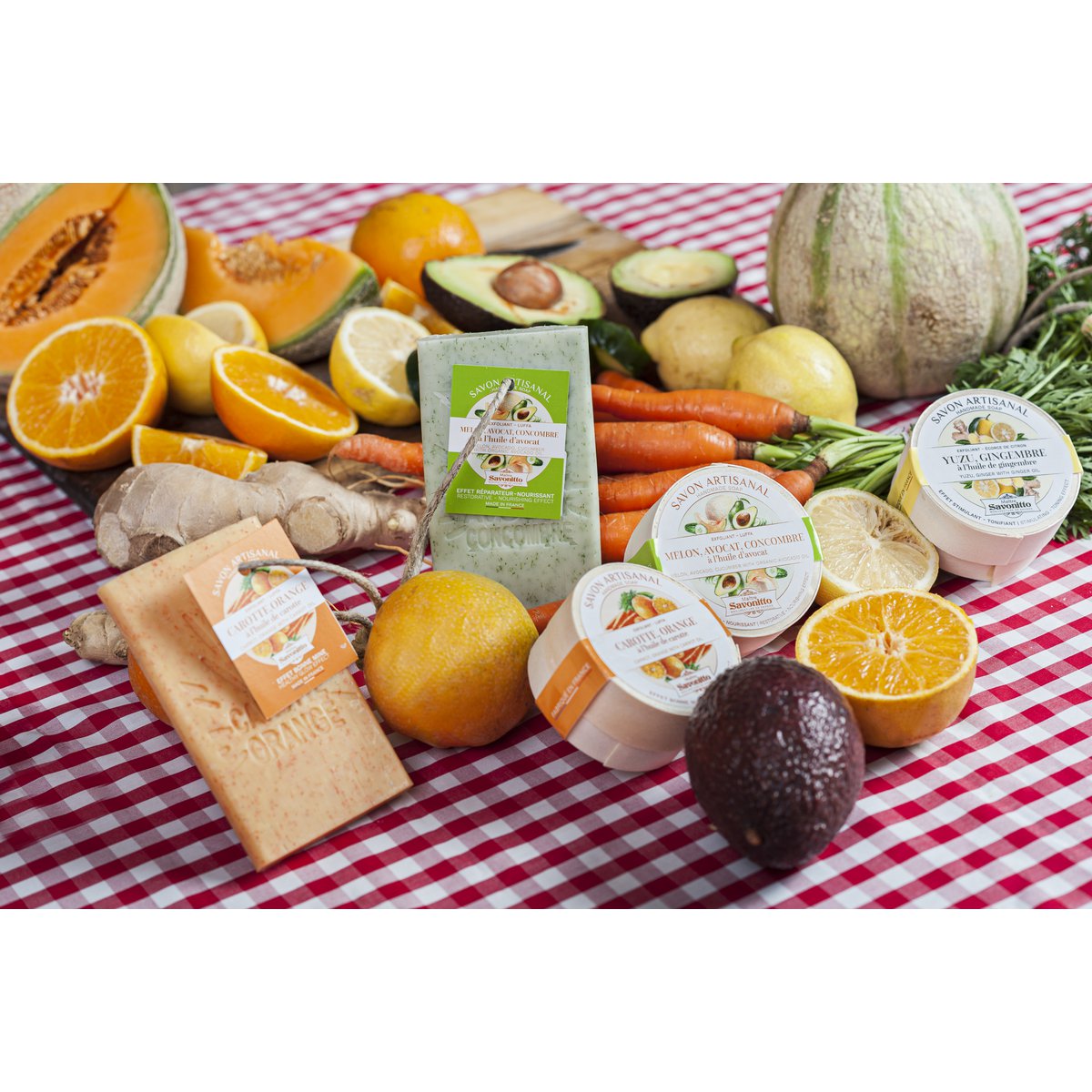 Ovale Seife am Seil Karotte-Orange 200g
