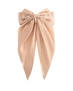 Hairpin with bow beige