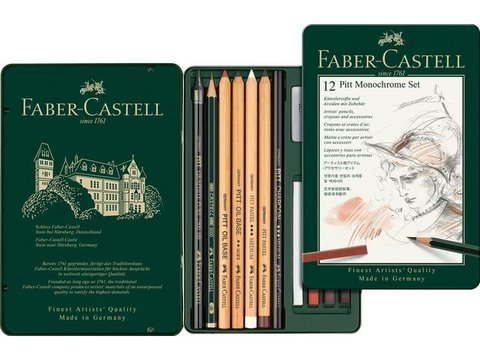 Bleistiftset FC Pitt Artist 12-teiliges Etui