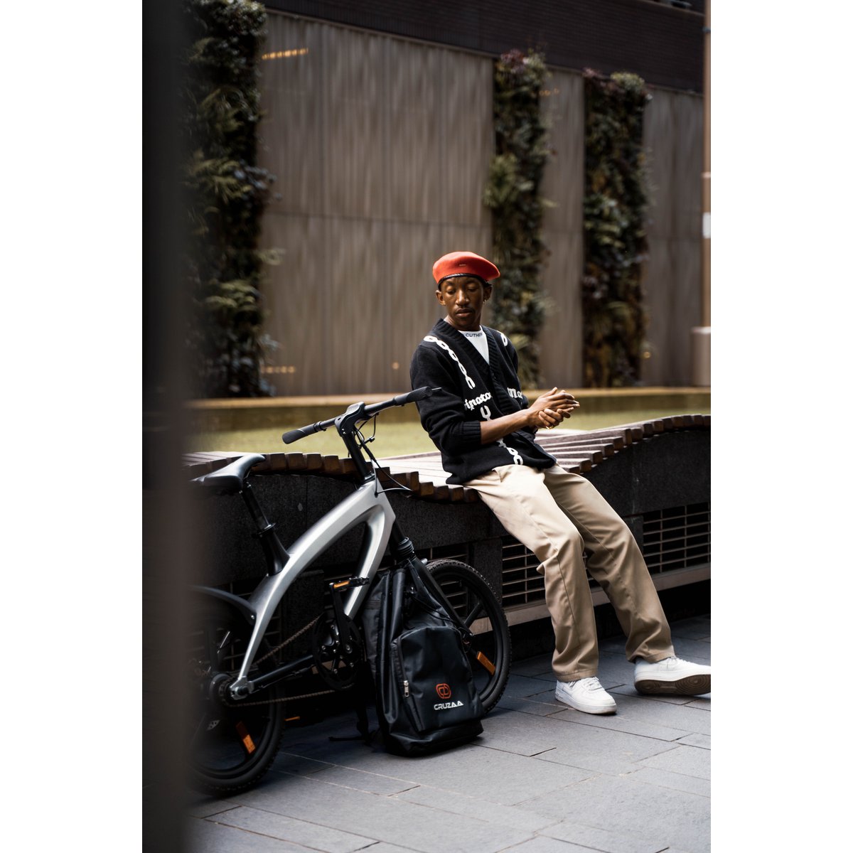The Cruzaa Pedal-assist Bluetooth Electric Bike Gun Metal Grey