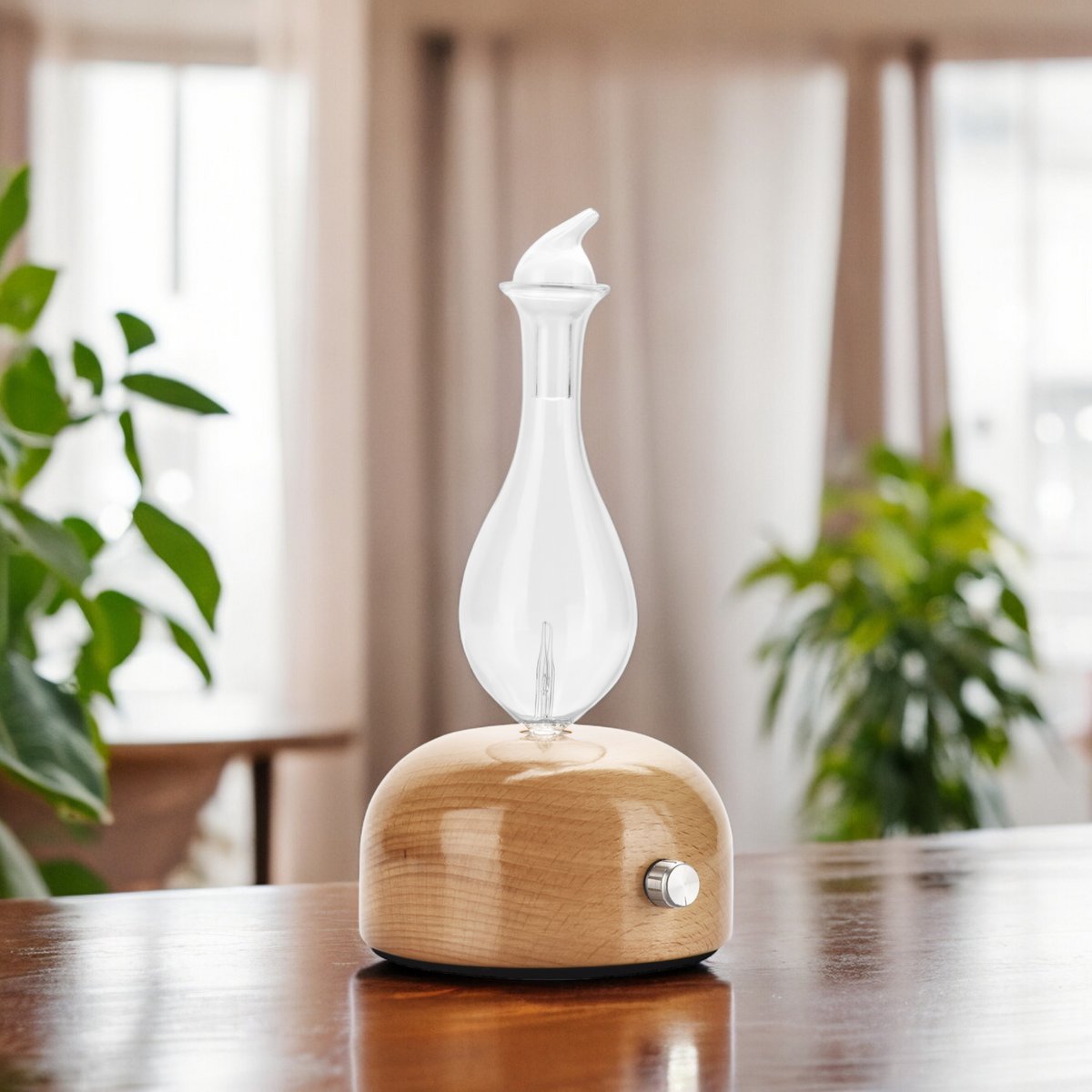 Nebulization diffuser - Aurora - wood and FSC glass - Sober and modern design - Timer function - Dimmer button - Decoration gift idea