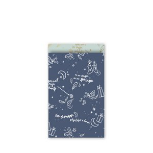 Sinterklaas Geschenktüten | 12x19cm | 25 Stück | Blau Weiss