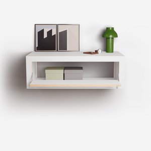 Fläpps Box Wall Console 80x27x40 -  White