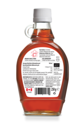 FONTE UNICA Sciroppo d'acero biologico, Canada Grado A, ambrato, ricco - 250g