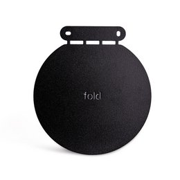 Befold Regal rund, 16cm, Schwarz | Minimalistische, schwebende, unsichtbare Wand-/Raumregale aus Stahl für Pflanzen, Ornamente oder Bücher