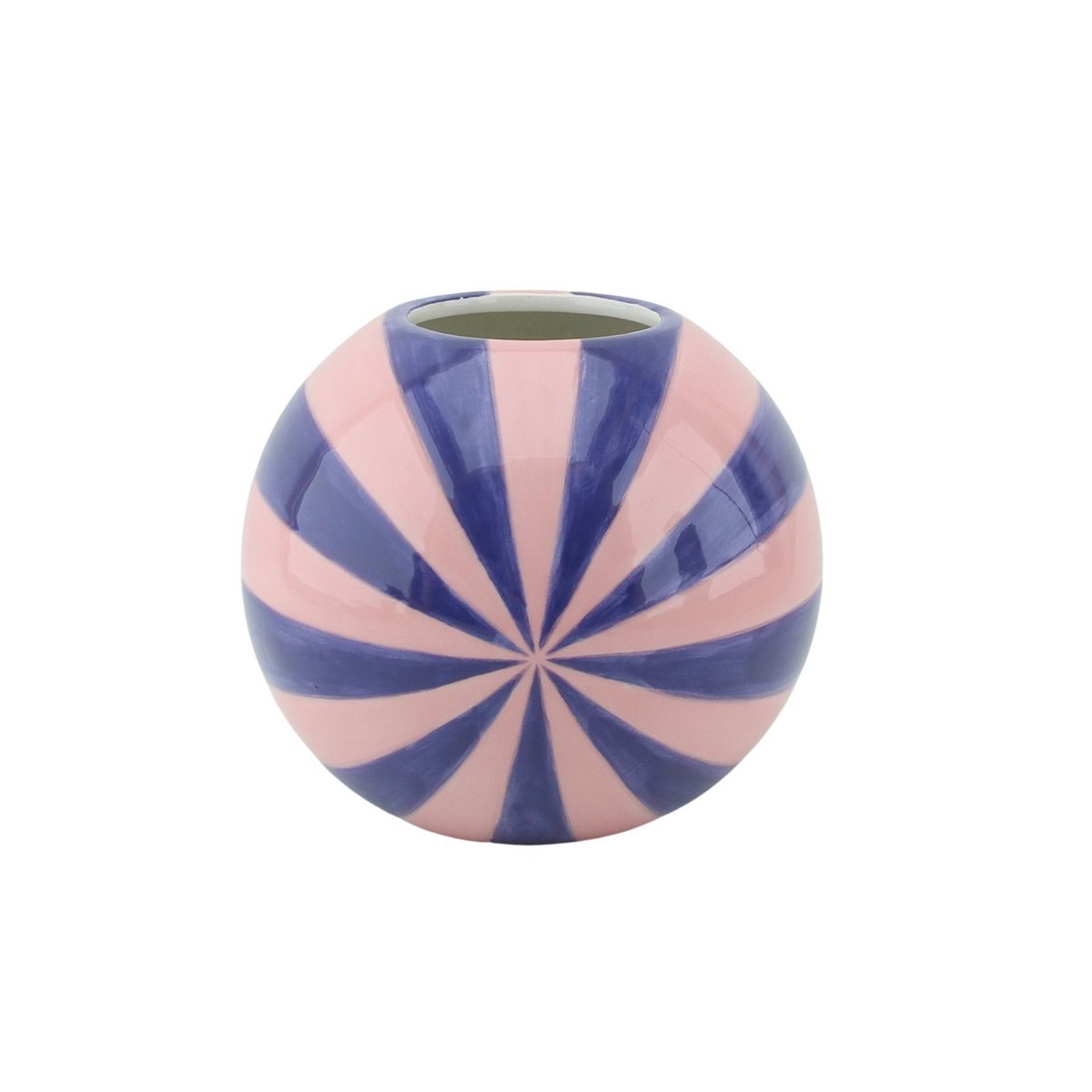 Vase - Blumenvase Wirbel - Pink/Blau - 15x15x15cm