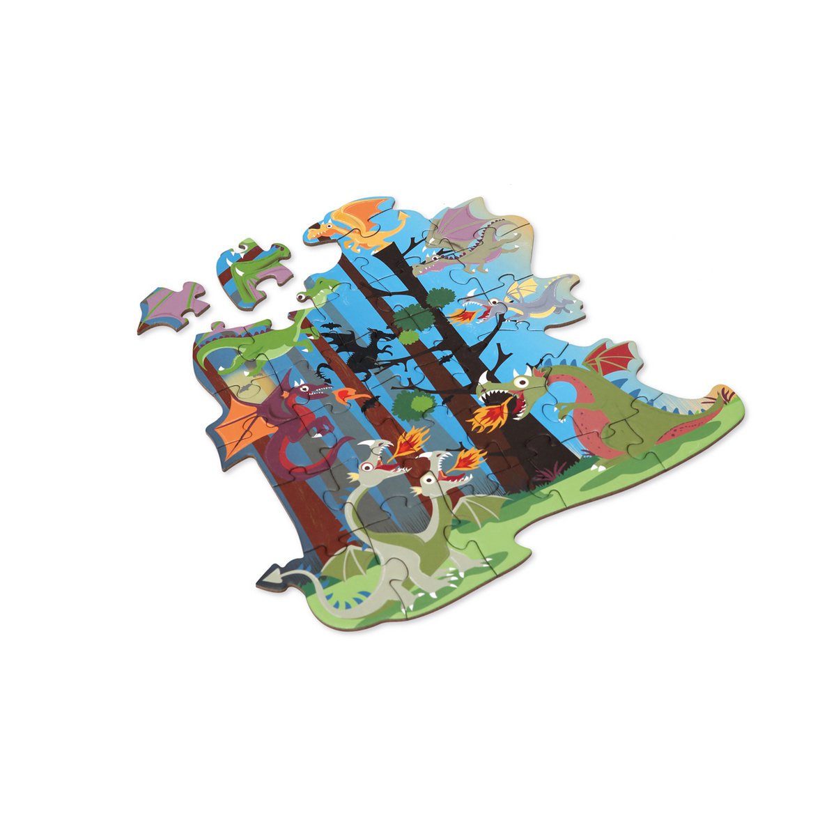 Contour Puzzel - Draken