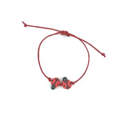 Luna-Leena kids bracelet ladybird red - handmade in Nepal