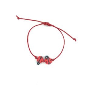 Luna-Leena kids bracelet ladybird red - handmade in Nepal