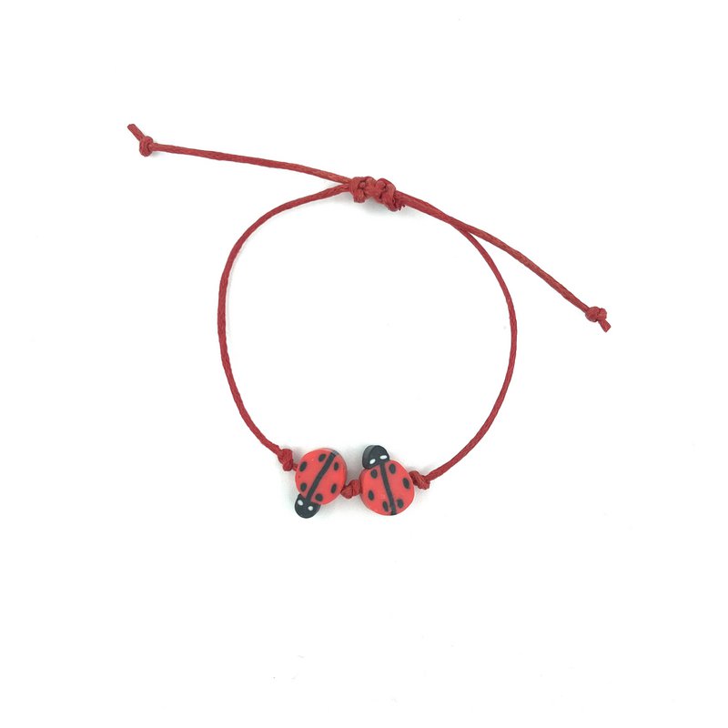 Luna-Leena kids bracelet ladybird red - handmade in Nepal