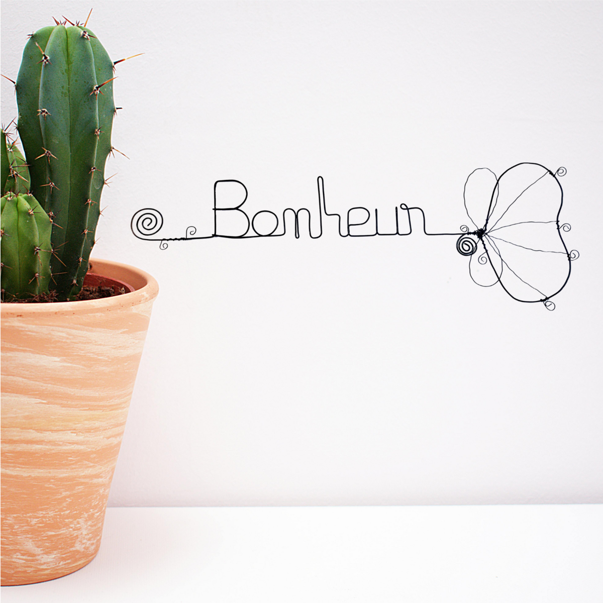Ginkgo flower - "Happiness" - Wire wall decoration