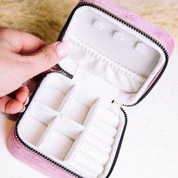 Smykke rejsetaske pink