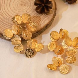 Guld kronblad buket øreringe
