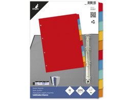Tab Kangaro A4 blank recycled manila cardboard 180grs 4r. 10pcs assorted