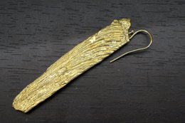 Echte boomschors oorbellen: lange sterling zilver of goud bungelen