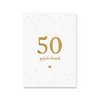 Kaart 50 jaar | Goudfolie