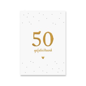 Karte 50 Jahre | Goldfolie