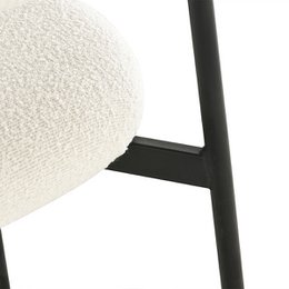 Zahra Bar Stool [Set van 2] [Wit] [Boucle Fabric] [65 cm]