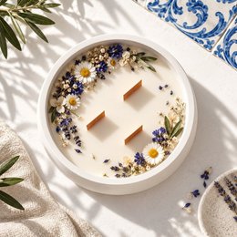 LAVURI Milano 186 – Handgemaakte decoratieve kom broodmand DIY kaars