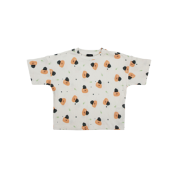 T-shirt coupe ample imprimé pêche