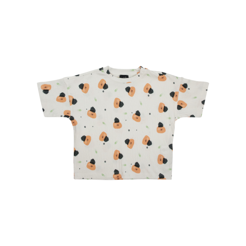 T-shirt o luźnym kroju brzoskwiniowy