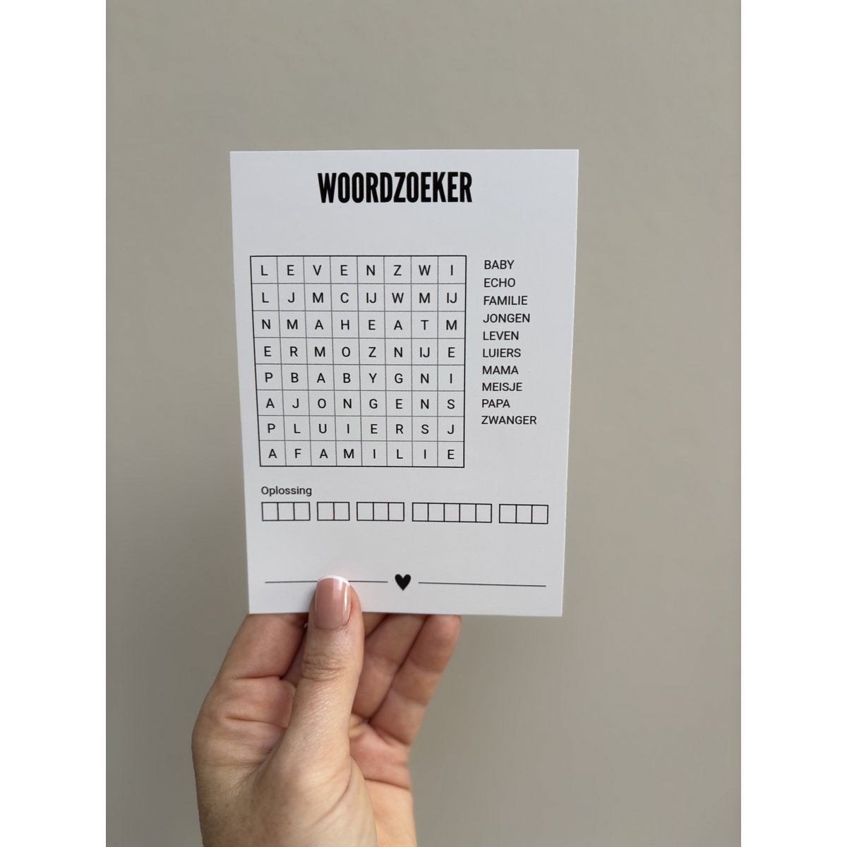 A6 Postcard • WordZoeker • Meter