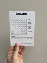 Cartolina A6 • wordzoeker • metro