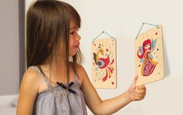 Pad printing on wood, Enchanted characters