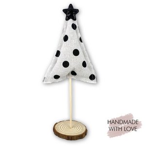 Fabric fir tree Black Dots 30-40cm