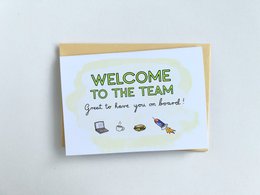 Welcome Card - Willkommen im Team - schön, Sie an Bord zu haben