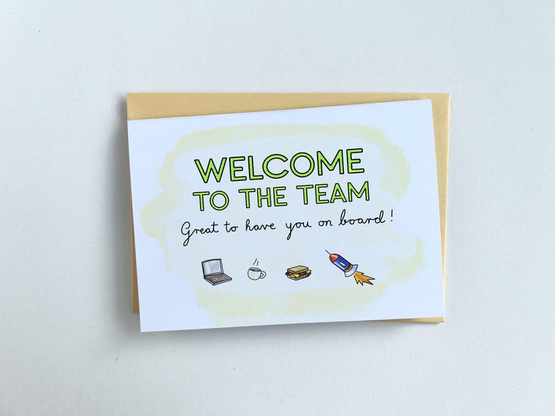 Welcome Card - Willkommen im Team - schön, Sie an Bord zu haben