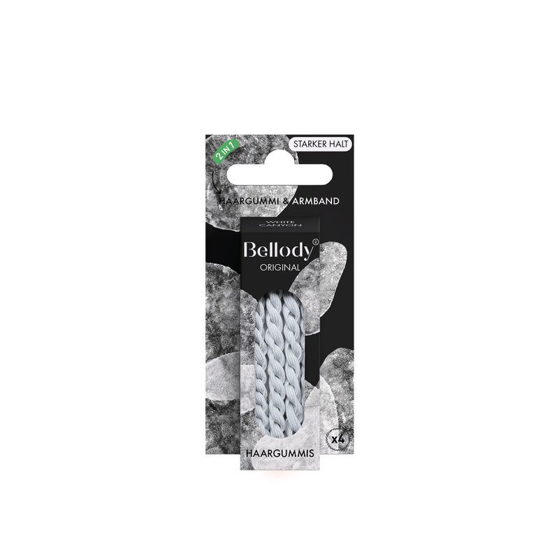 Haargummis Weiß - Bellody®(4 Stk.) - Stylisch geflochtene Haargummis