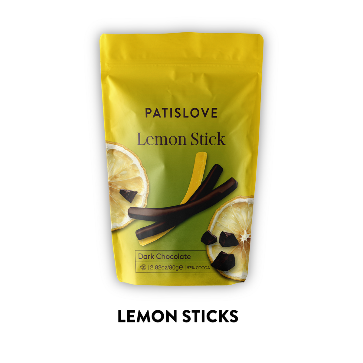 Citroenstick donkere chocolade, 80 g