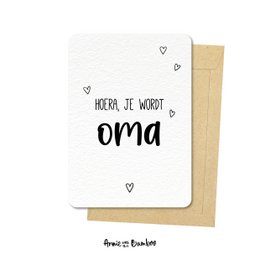 Postkort - Hurra, du bliver bedstemor