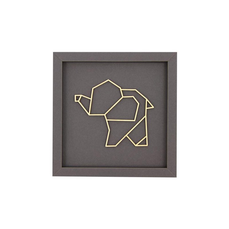 ELEPHANT SMALL - frame card wood lettering magnet