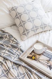 Don Grey Jacquard Throw – Soft Brushed Cotton