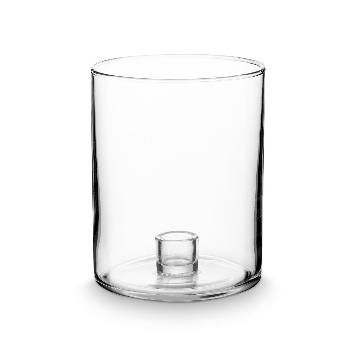 Candle Holder Glass Clear 12x15.5cm