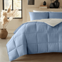 Piumino in cotone Zelesta Deluxe Duo Percalle - Dream Blue e Cream